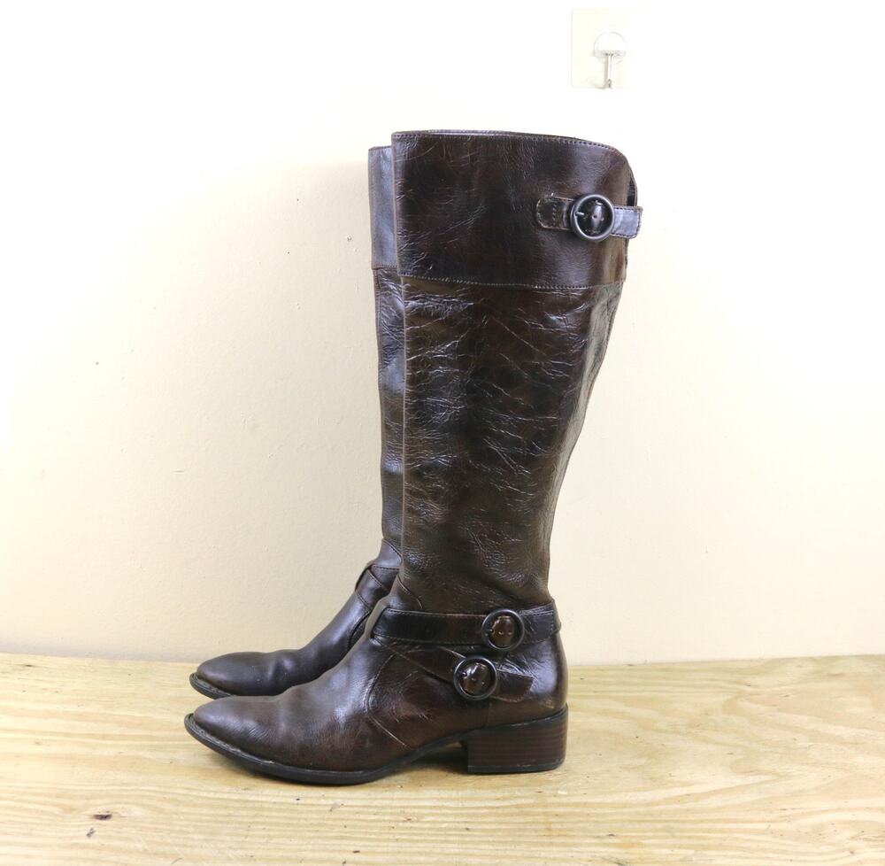 Born Boots Womens 7.5 Brown Leather Crown Lira Brush Riding Equestrian Tall